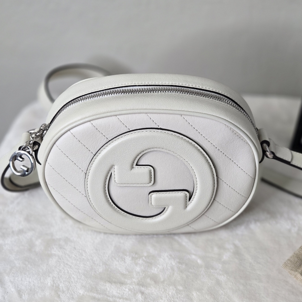 🔥🔥 GUCCI Blondie Mini $1790 White Leather Shoulder Bag BRAND NEW 🔥🔥 - Picture 3 of 8